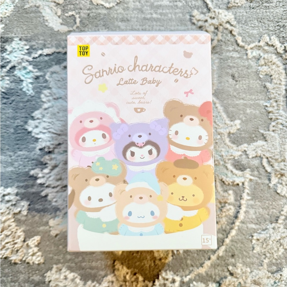 TOP TOY Sanrio Characters Latte Baby Vinyl Plush Keychain - Sea Salt Cinnamoroll